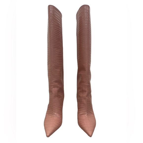 Jimmy Choo Pink Slouchy Mavis Boots - Picture 9 of 16